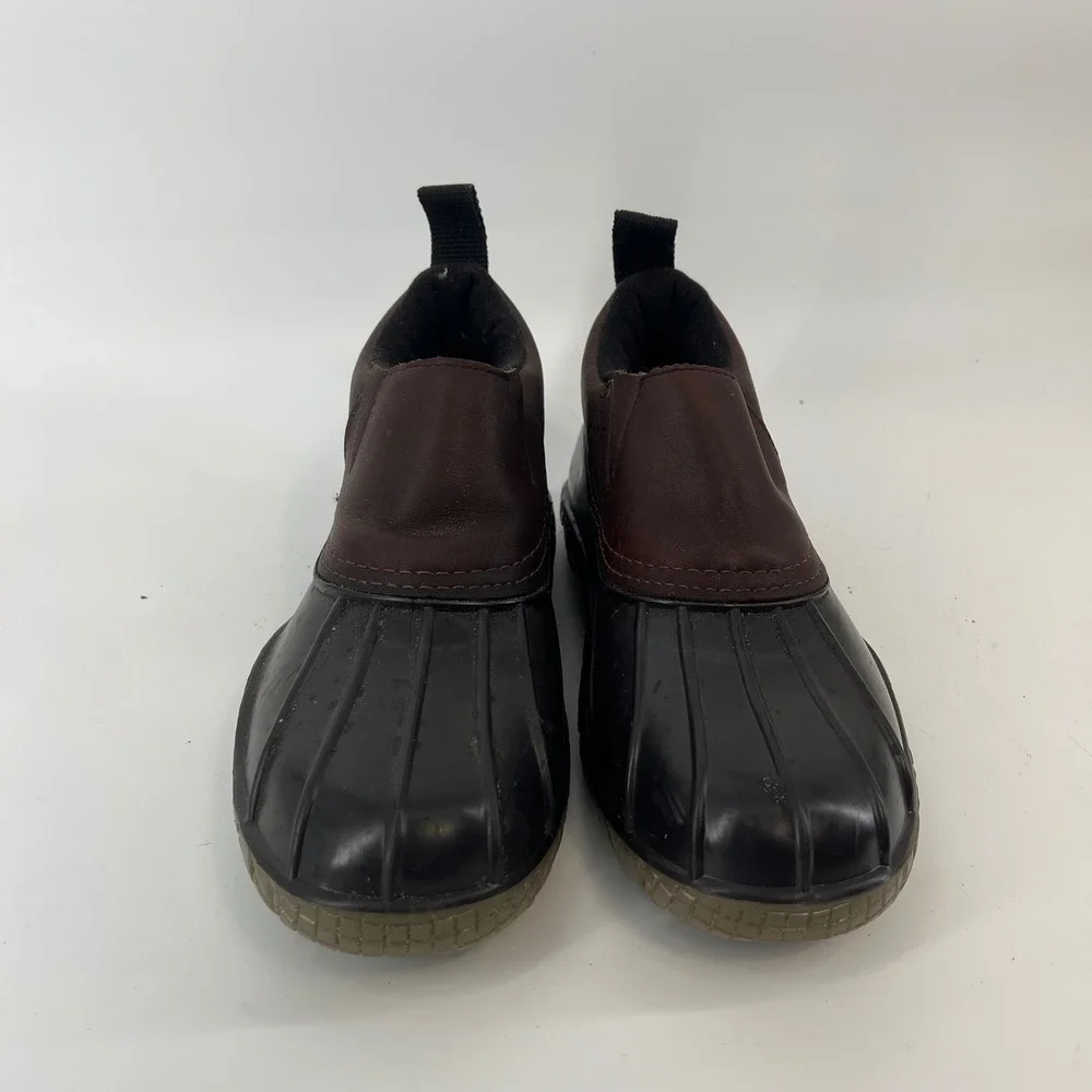 Baffin Technology Brown Leather Black Rubber Duck Shoes Womens 10 Mens 8 Canada